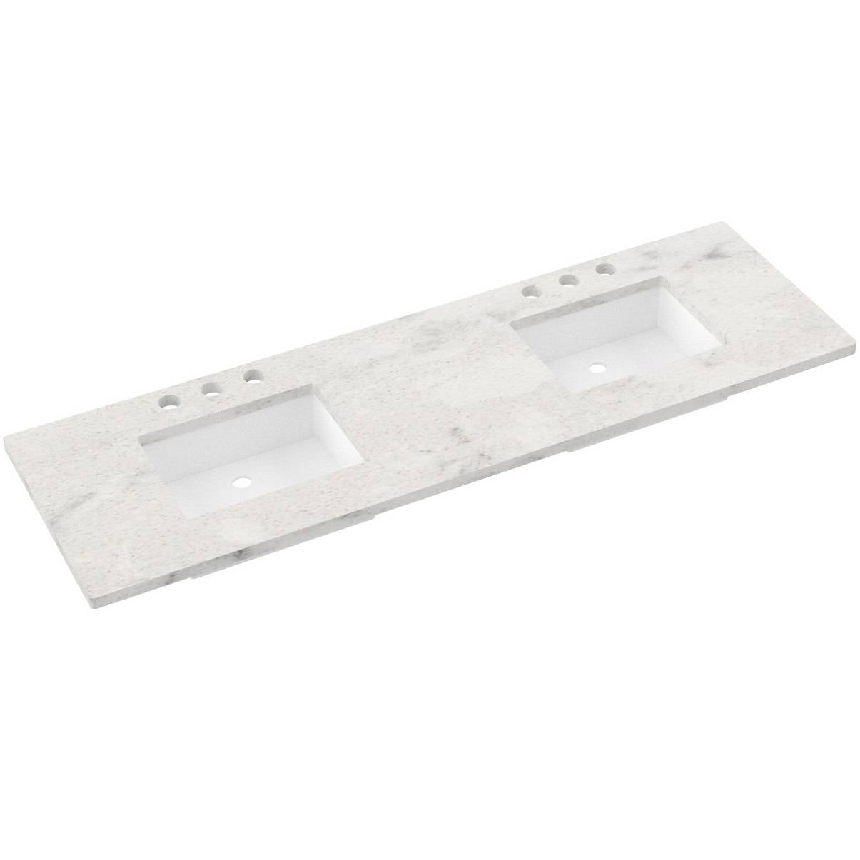 73" Silestone® Quartz Vanity Top Double Rectangle Centered Sink