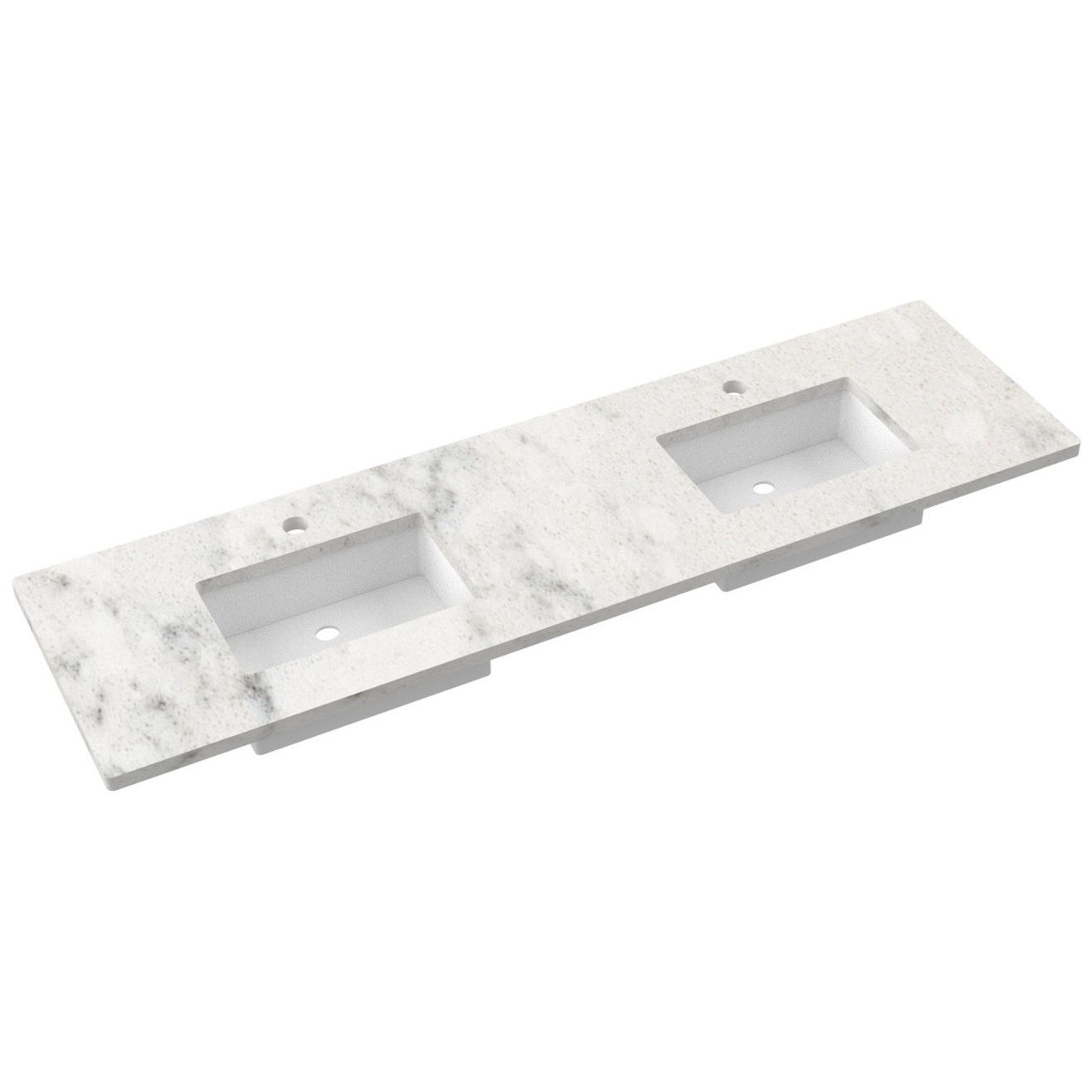 79" Silestone® Quartz Vanity Top Double Rectangle Centered Sink