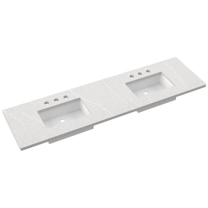79" Silestone® Quartz Vanity Top Double Rectangle Centered Sink