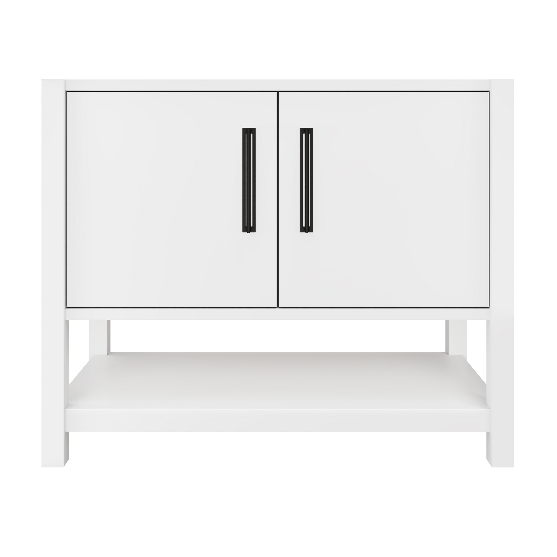 kiawah-single-bath-vanity-42in Pure White Matte Black