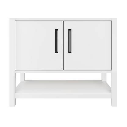 kiawah-single-bath-vanity-42in Pure White Matte Black