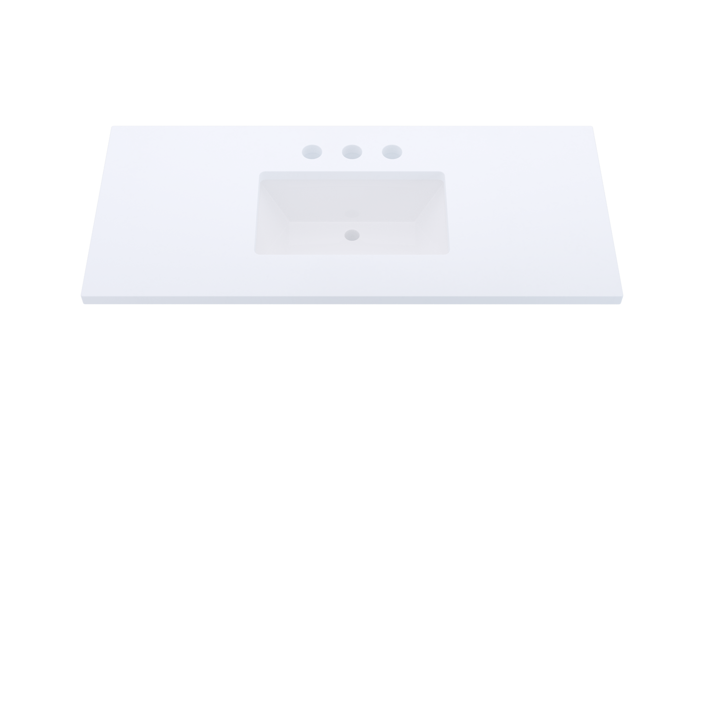 49" Vanderloc Silestone® Quartz Bathroom Vanity Top | Single Rectangle Sink | Centered in Miami White