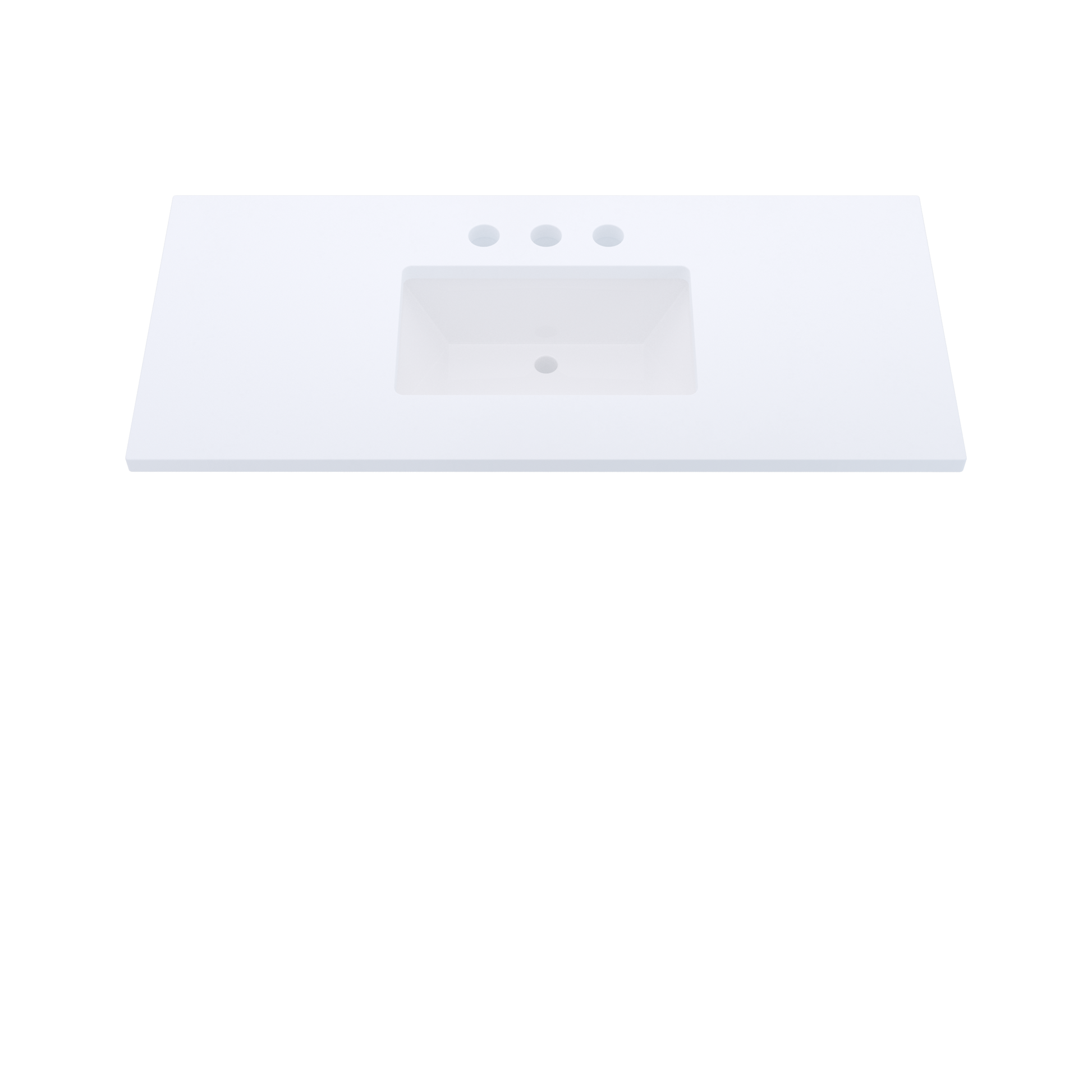 49" Vanderloc Silestone® Quartz Bathroom Vanity Top | Single Rectangle Sink | Centered in Miami White