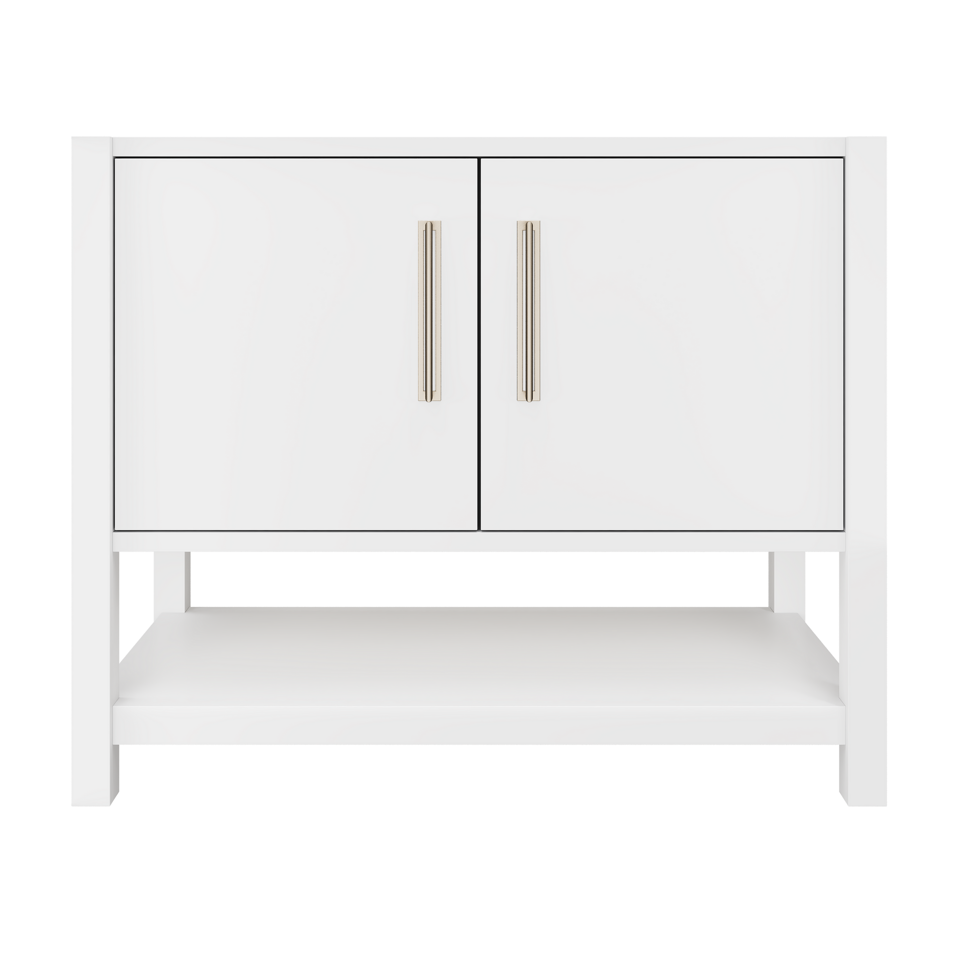 kiawah-single-bath-vanity-42in Pure White Satin Nickel