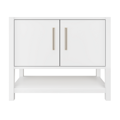 kiawah-single-bath-vanity-42in Pure White Satin Nickel