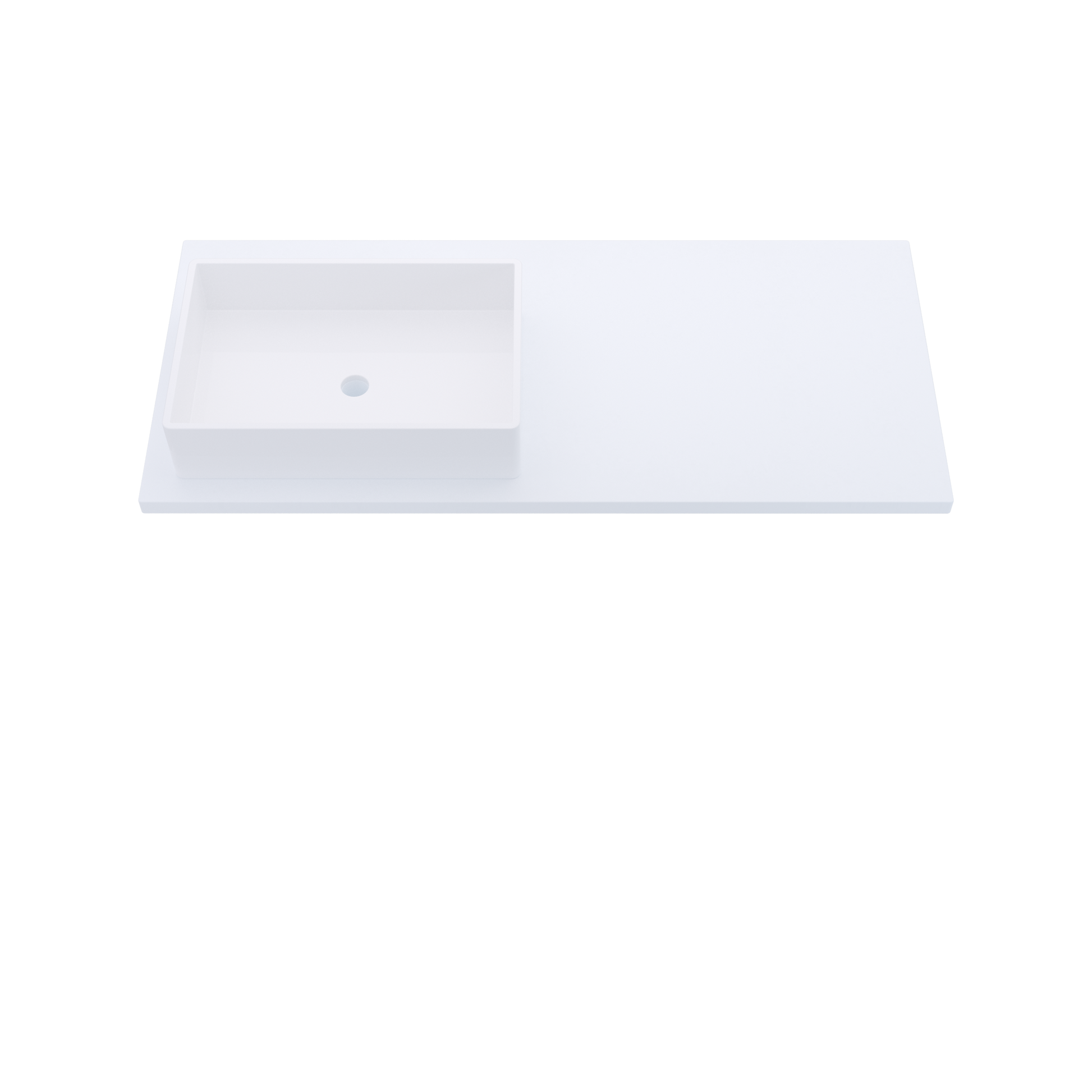 49" Vanderloc Silestone® Quartz Bathroom Vanity Top | Single Rectangle Sink | Offset in Miami White