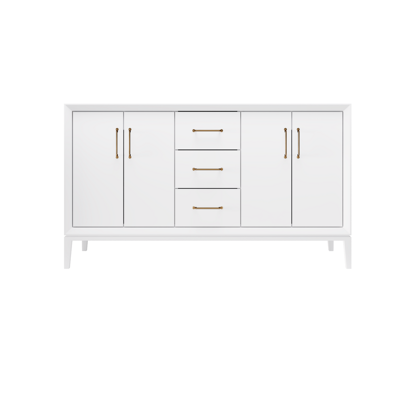 Pure White / 60" Wide / Satin Gold