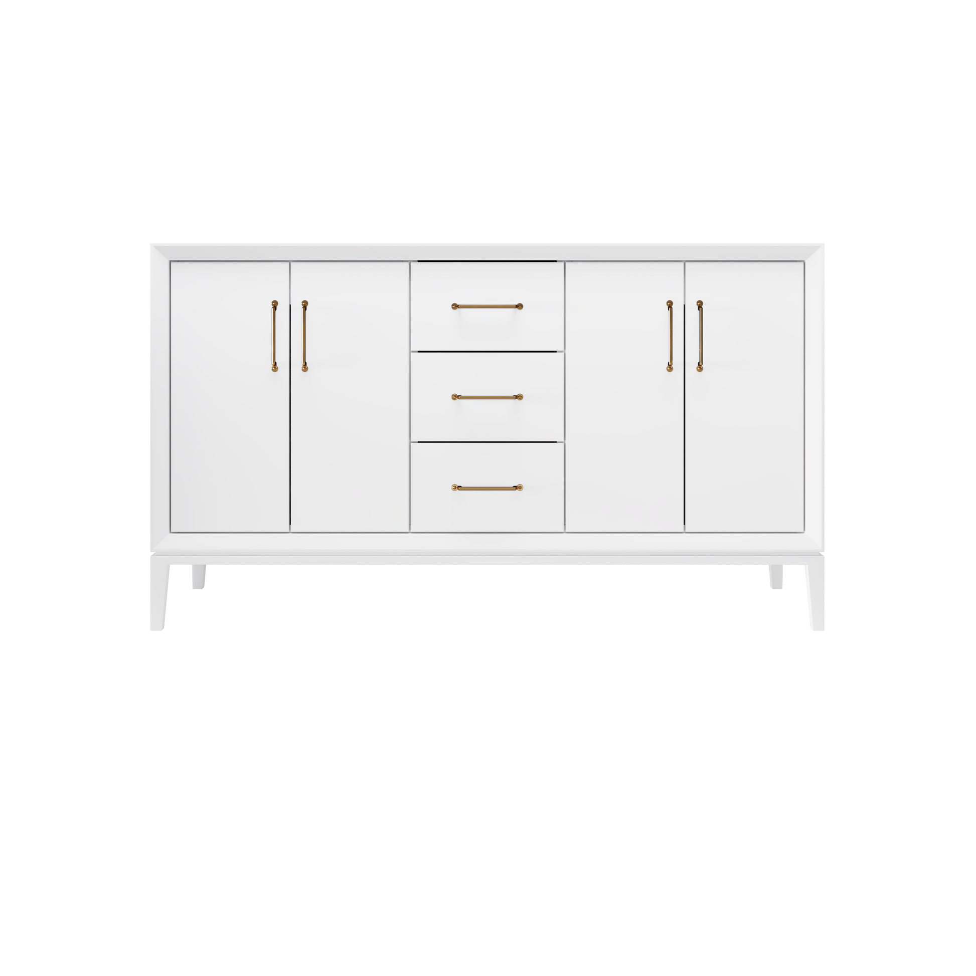 Pure White / 60" Wide / Satin Gold