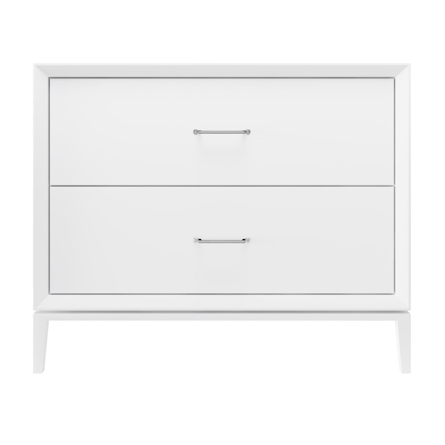 Alexandra 2-Drawer 42" Single Vanity - Pure White / Polished Chrome