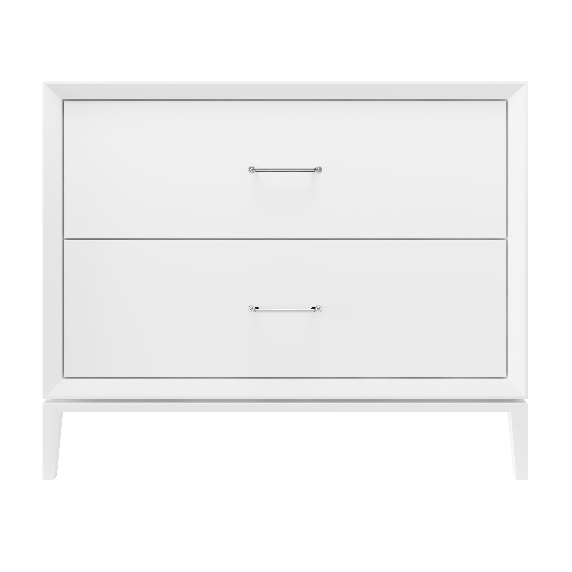 Alexandra 2-Drawer 42" Single Vanity - Pure White / Polished Chrome