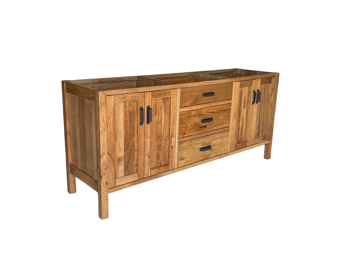 Trusty Wood California Bathroom Vanity 60" with Four Doors and Three Drawers