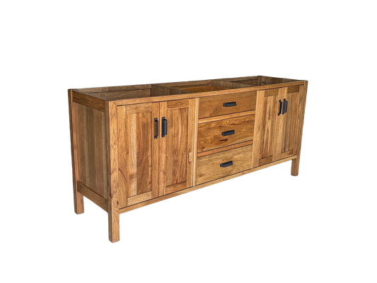Trusty Wood California Bathroom Vanity 60" with Four Doors and Three Drawers
