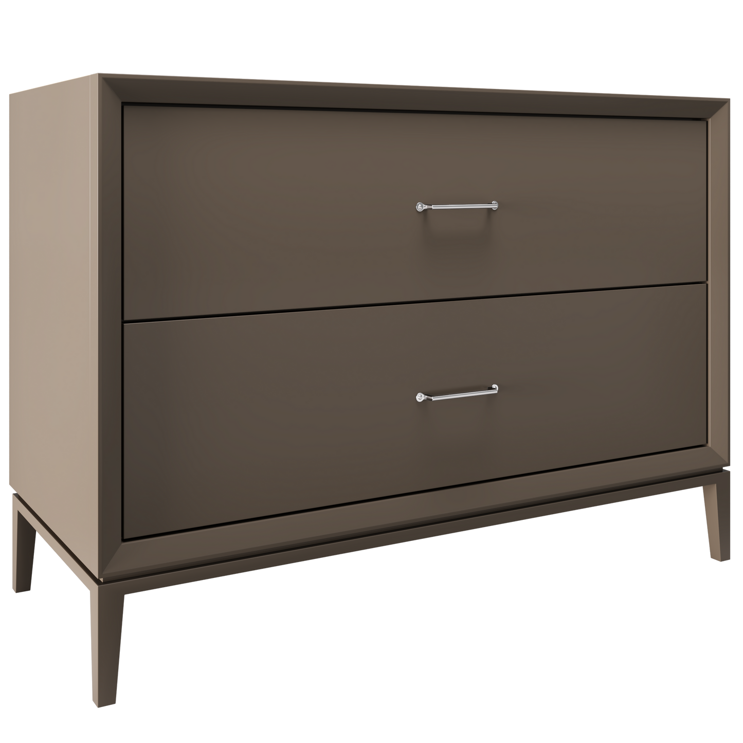 Alexandra 2-Drawer 48" Single Vanity - Truffle / Polished Chrome