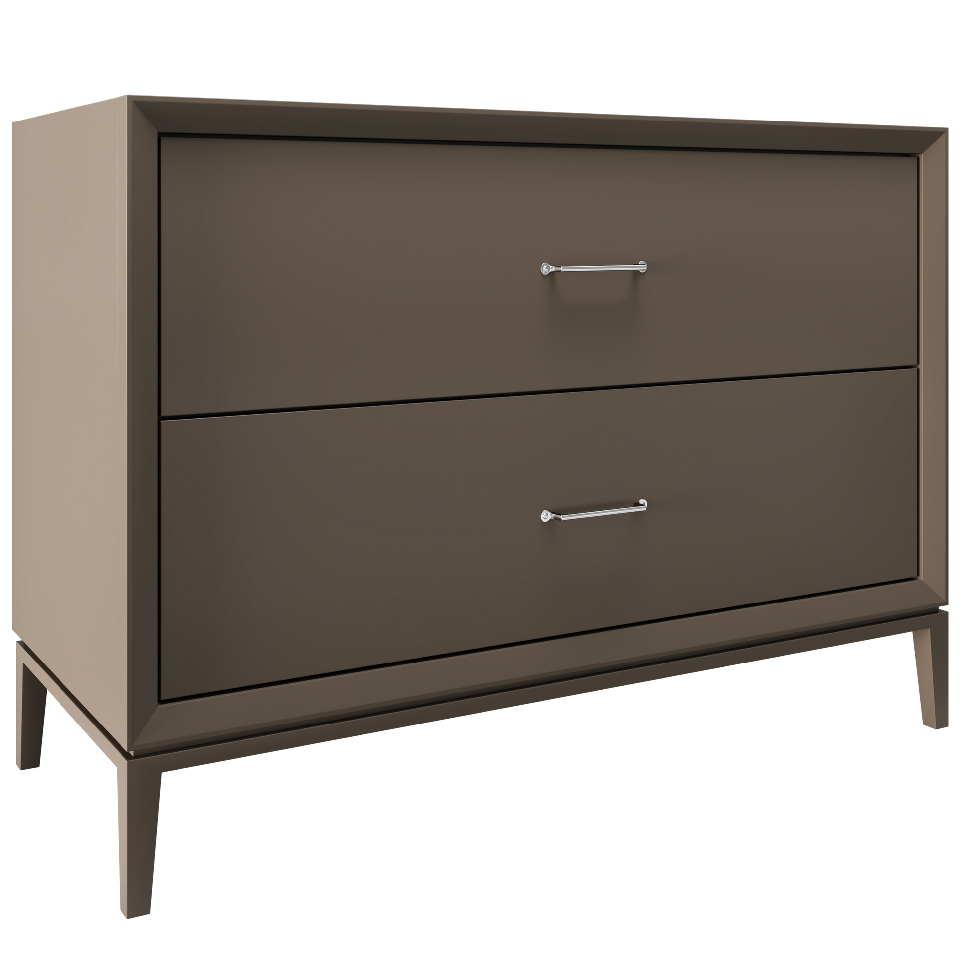 Alexandra 2-Drawer 48" Single Vanity - Truffle / Polished Chrome