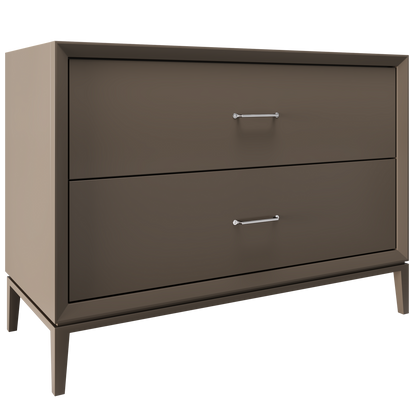 Alexandra 2-Drawer 48" Single Vanity - Truffle / Polished Chrome