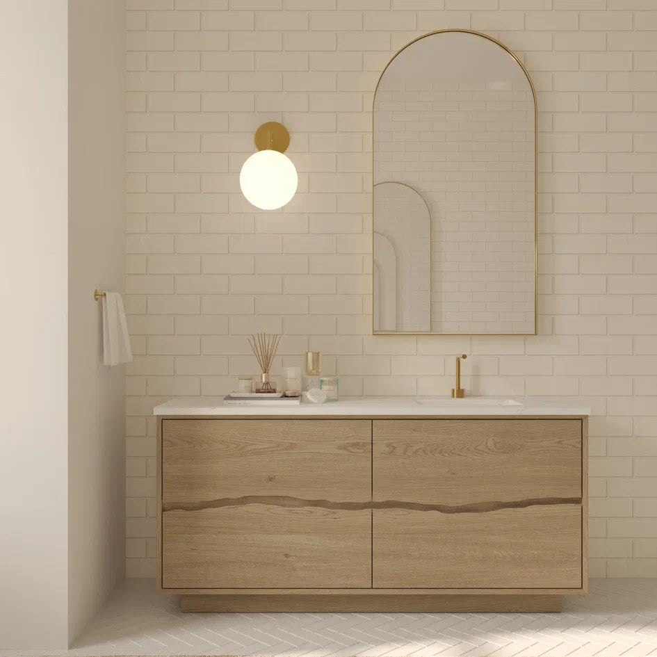 Ventura bath vanity, styled bathroom