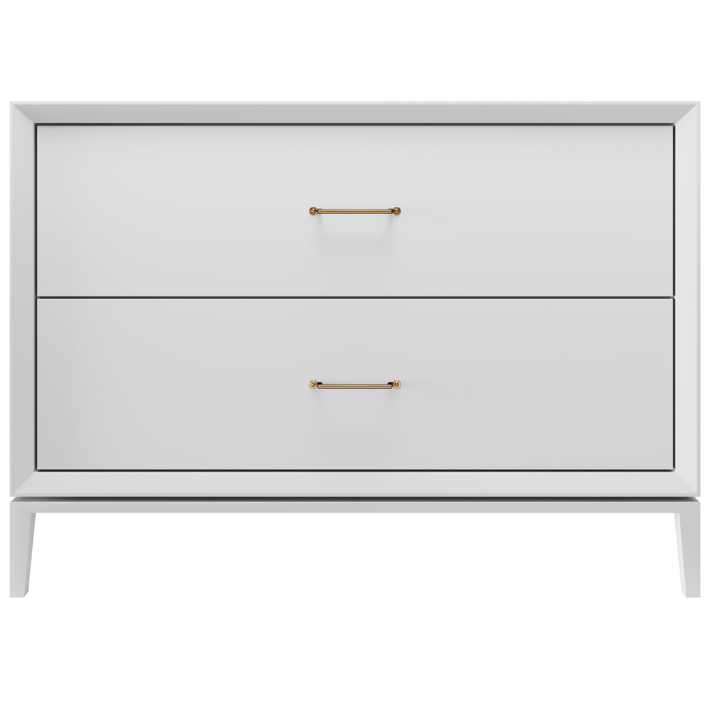 Alexandra 2-Drawer 48" Single Vanity - Strong White / Satin Gold