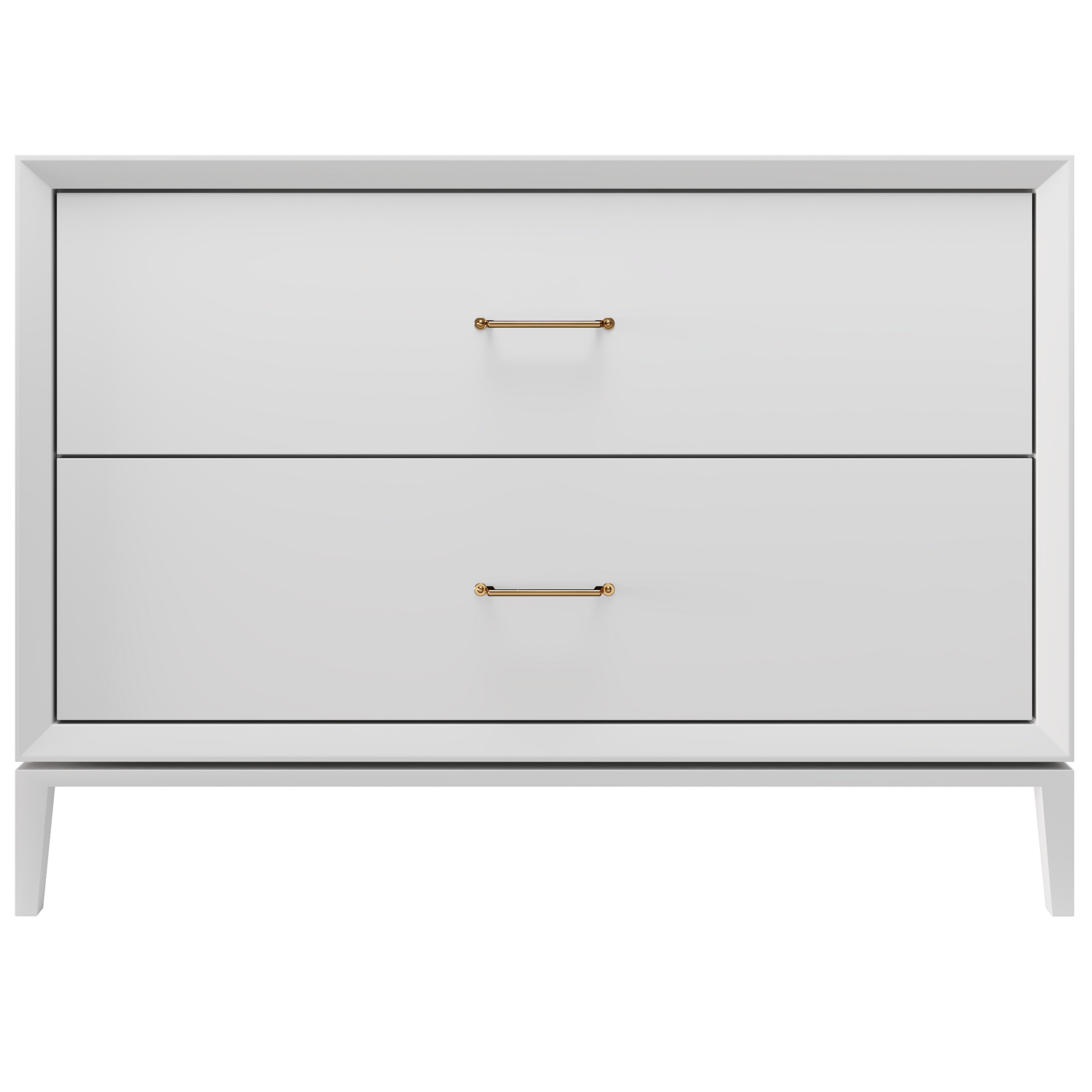 Alexandra 2-Drawer 48" Single Vanity - Strong White / Satin Gold