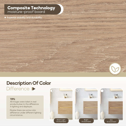Composite moisture-proof board technology with color variations in different lighting conditions.