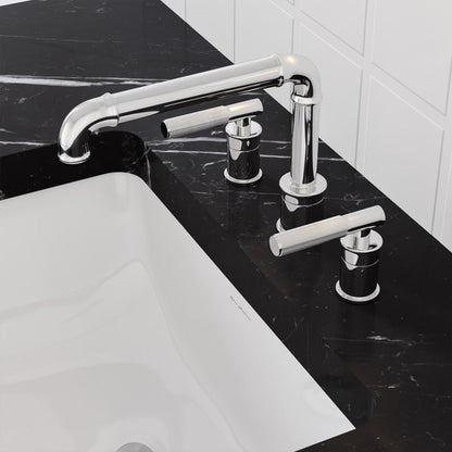 Swiss Madison Avallon 8-inch widespread bathroom faucet in Chrome, SM-BF86C