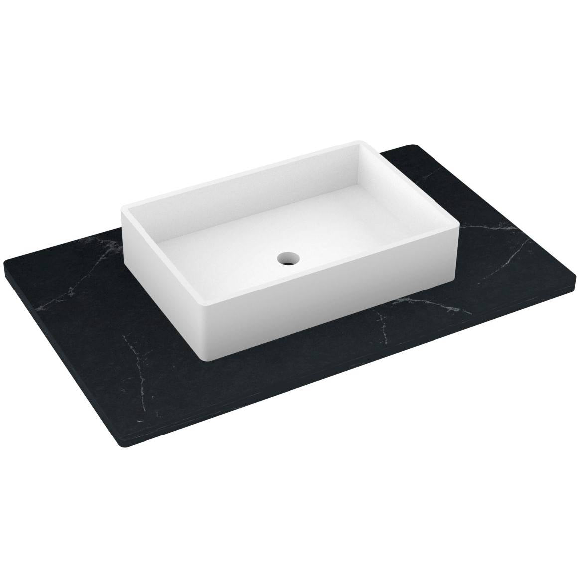 37" Silestone® Quartz Vanity Top Single Vigo Centered Sink