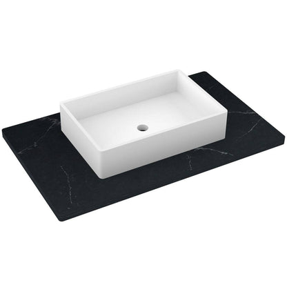 37" Silestone® Quartz Vanity Top Single Vigo Centered Sink