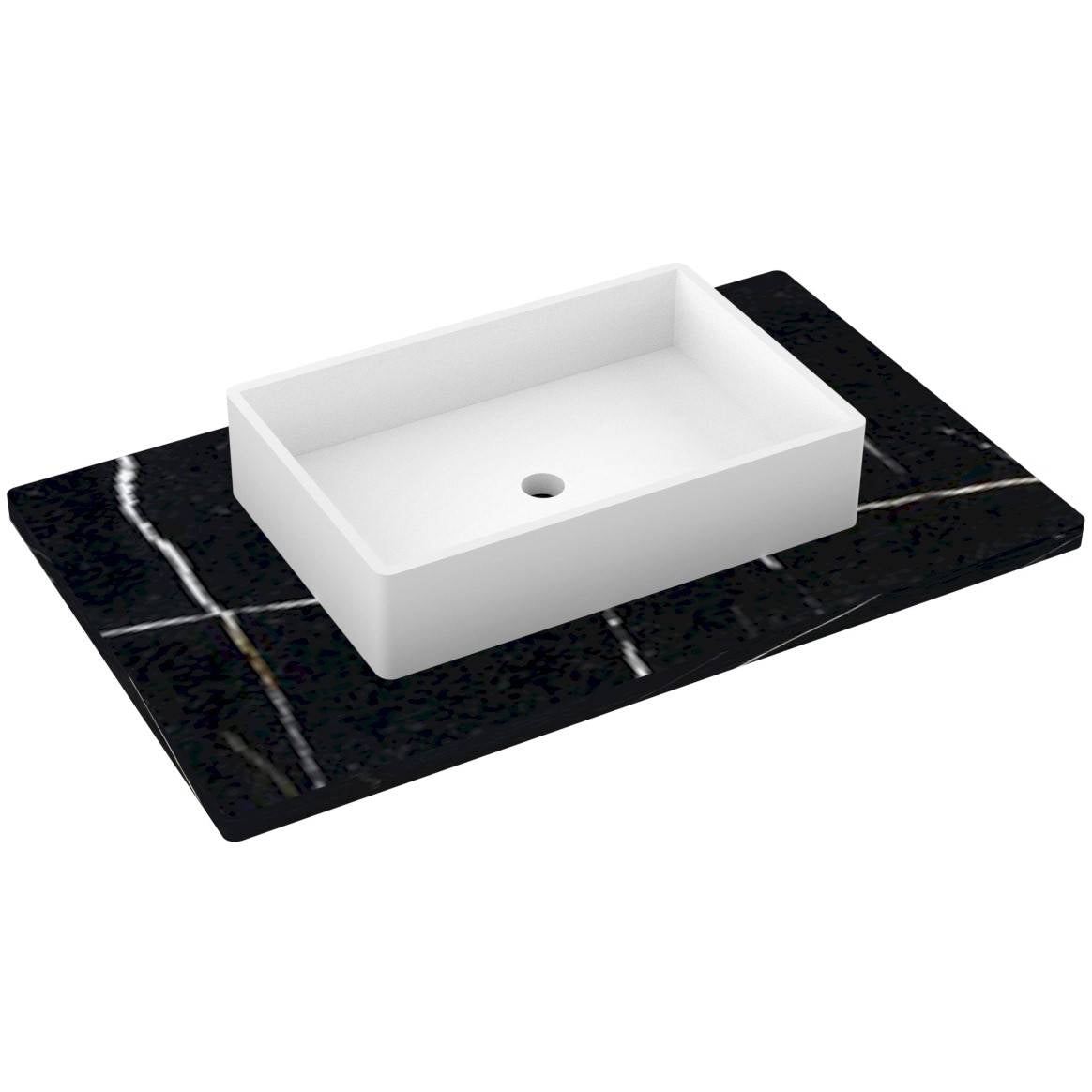 37" Silestone® Quartz Vanity Top Single Vigo Centered Sink