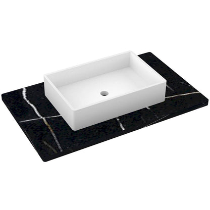 37" Silestone® Quartz Vanity Top Single Vigo Centered Sink