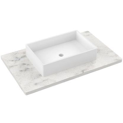 37" Silestone® Quartz Vanity Top Single Vigo Centered Sink