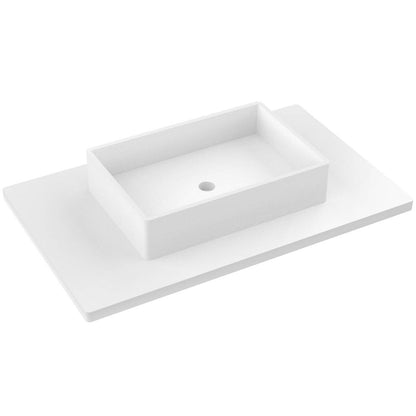 37" Silestone® Quartz Vanity Top Single Vigo Centered Sink