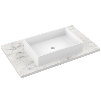 37" Silestone® Quartz Vanity Top Single Vigo Centered Sink