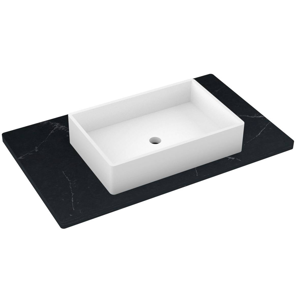 37" Silestone® Quartz Vanity Top Single Vigo Centered Sink