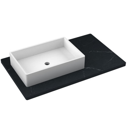 37" Silestone® Quartz Vanity Top Single Vigo Offset Sink