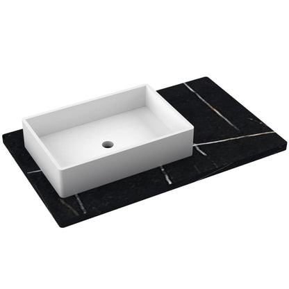 37" Silestone® Quartz Vanity Top Single Vigo Offset Sink