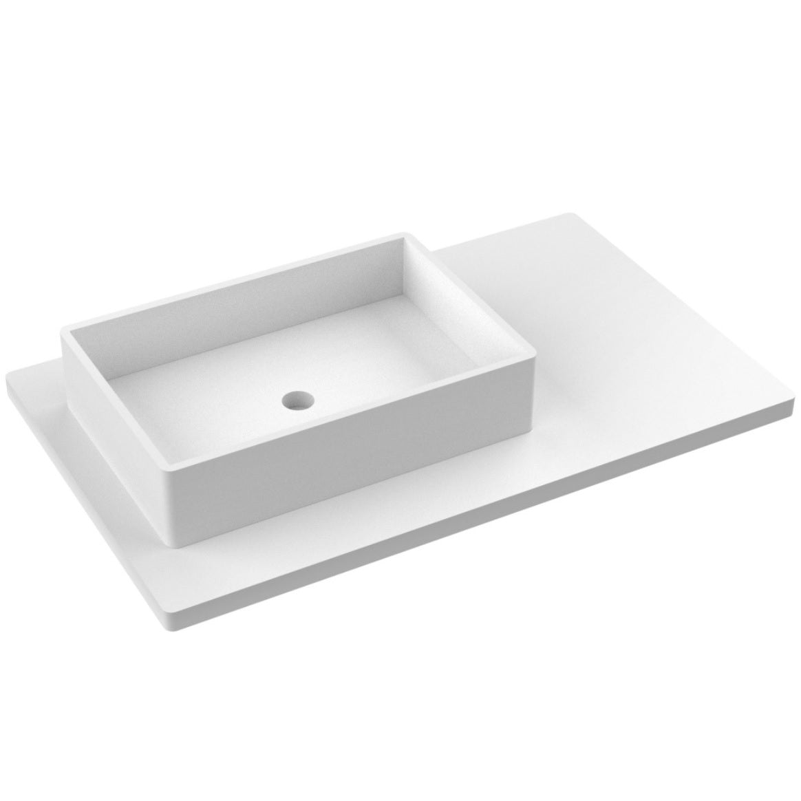 37" Silestone® Quartz Vanity Top Single Vigo Offset Sink