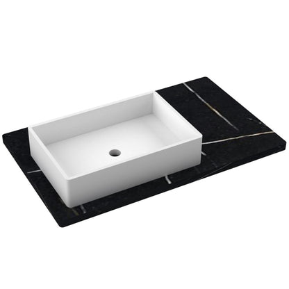 37" Silestone® Quartz Vanity Top Single Vigo Offset Sink