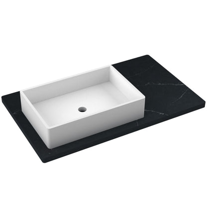37" Silestone® Quartz Vanity Top Single Vigo Offset Sink
