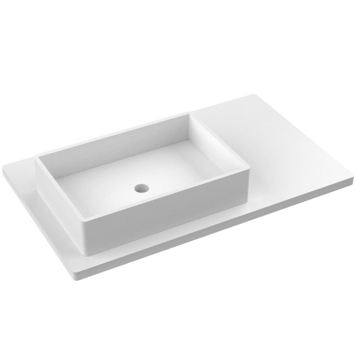 37" Silestone® Quartz Vanity Top Single Vigo Offset Sink