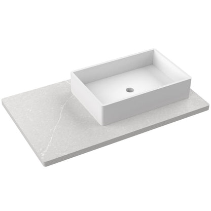 37" Silestone® Quartz Vanity Top Single Vigo Offset Sink