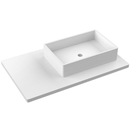 37" Silestone® Quartz Vanity Top Single Vigo Offset Sink