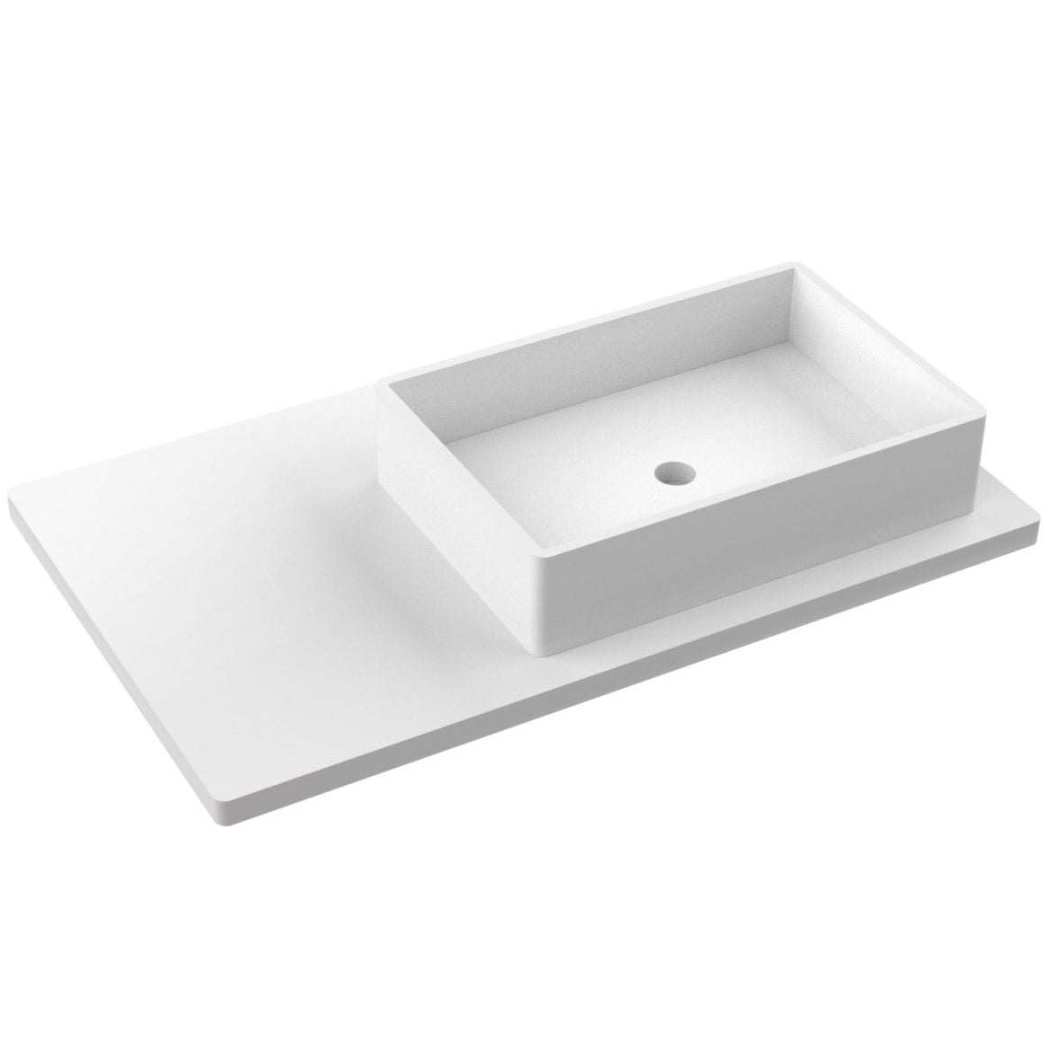 37" Silestone® Quartz Vanity Top Single Vigo Offset Sink