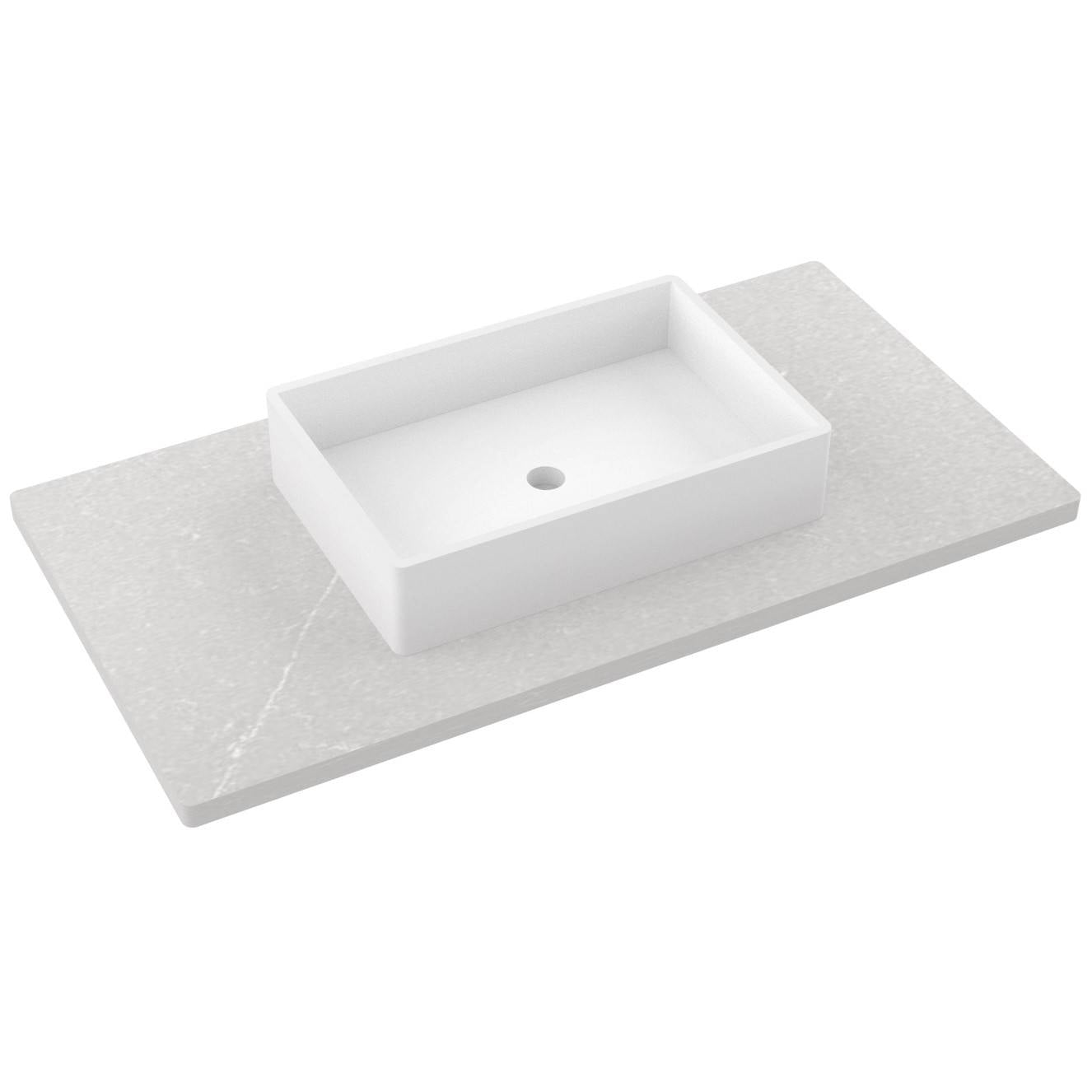 43" Silestone® Quartz Vanity Top Single Vigo Centered Sink