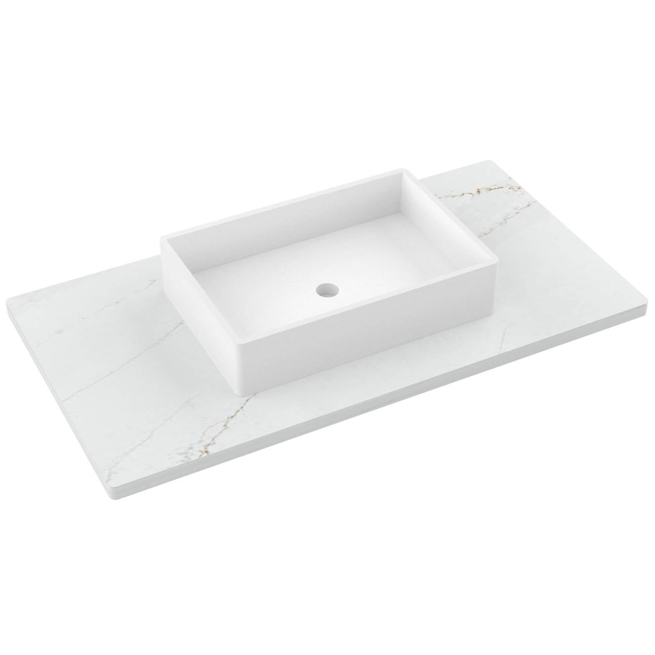 43" Silestone® Quartz Vanity Top Single Vigo Centered Sink