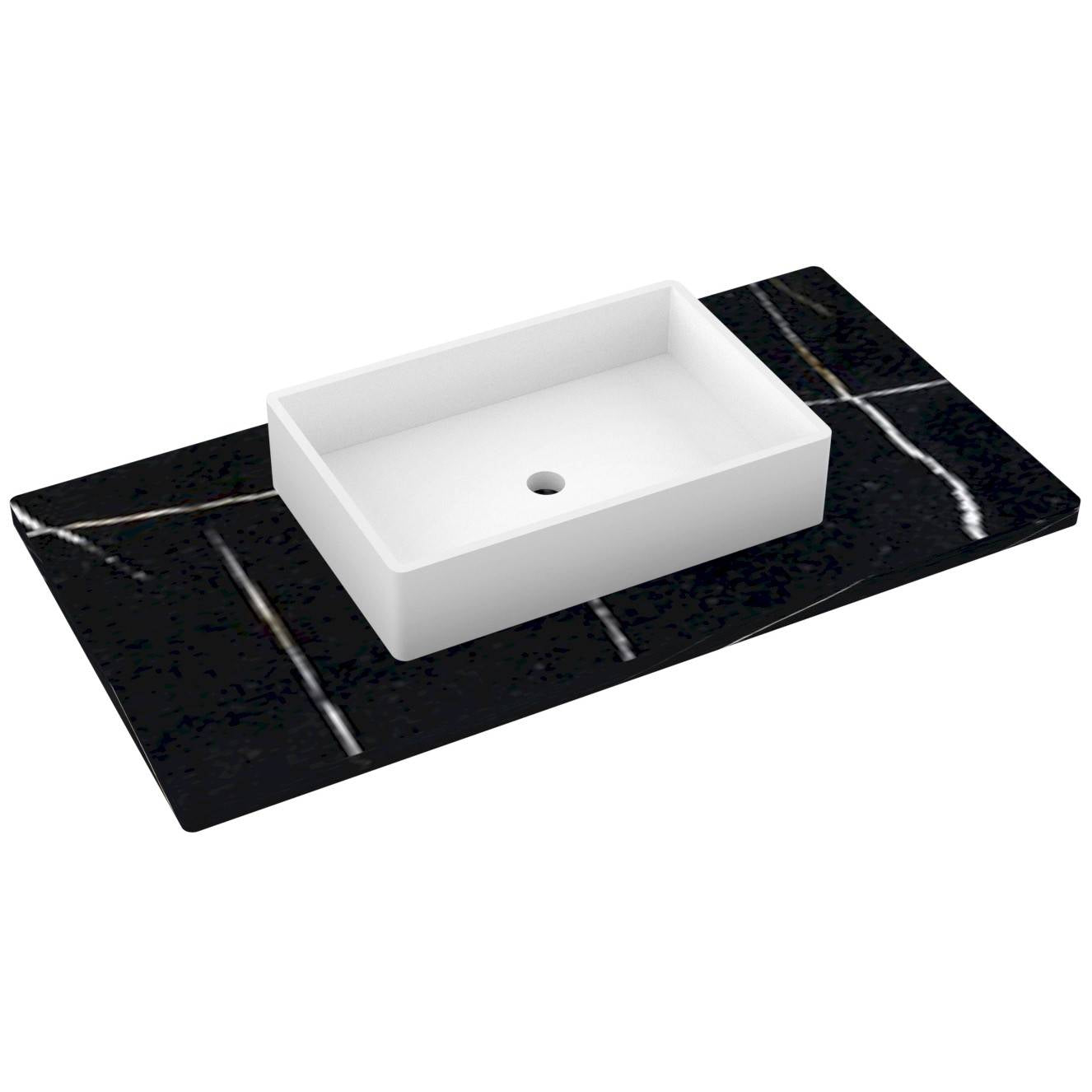 43" Silestone® Quartz Vanity Top Single Vigo Centered Sink