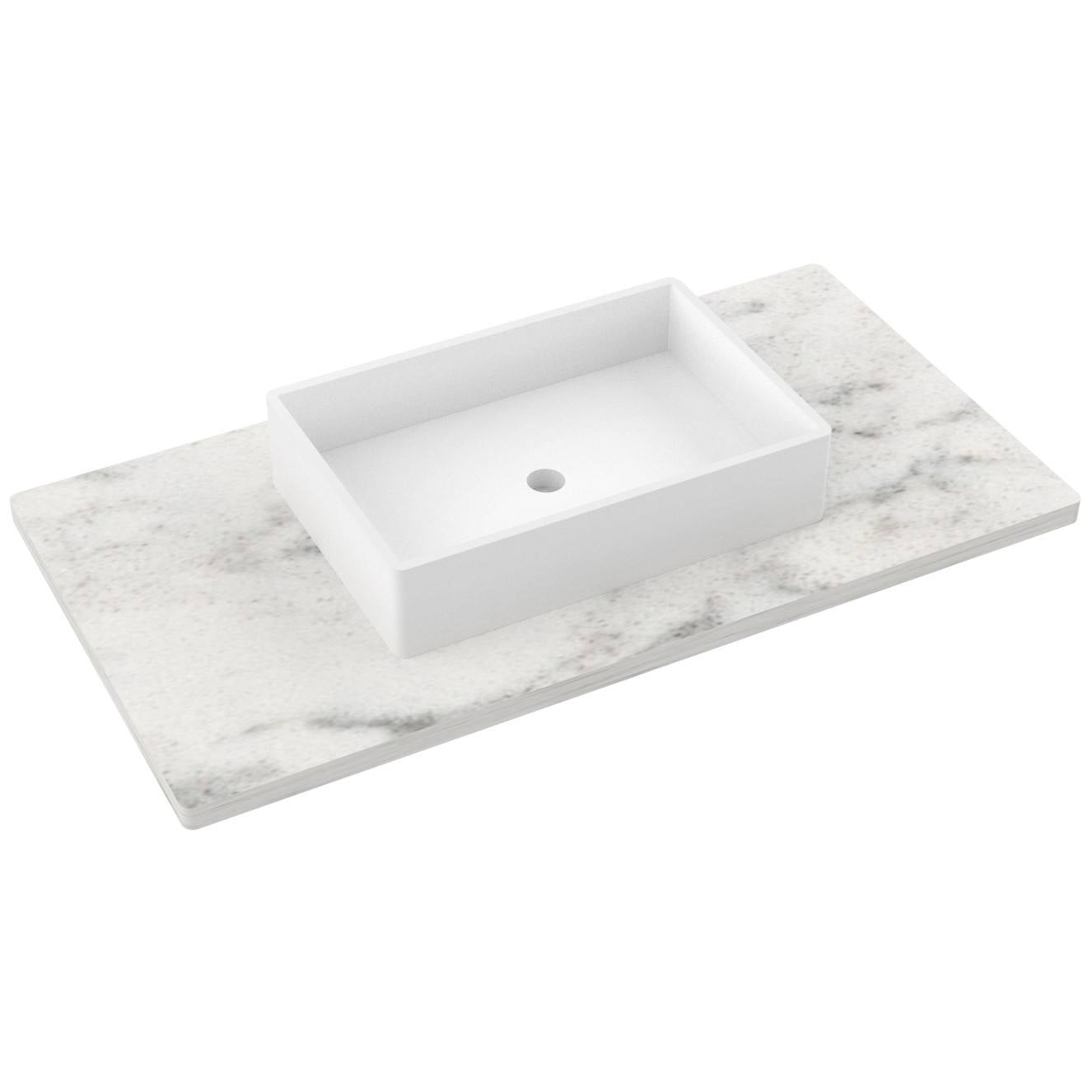 43" Silestone® Quartz Vanity Top Single Vigo Centered Sink
