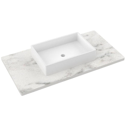 43" Silestone® Quartz Vanity Top Single Vigo Centered Sink