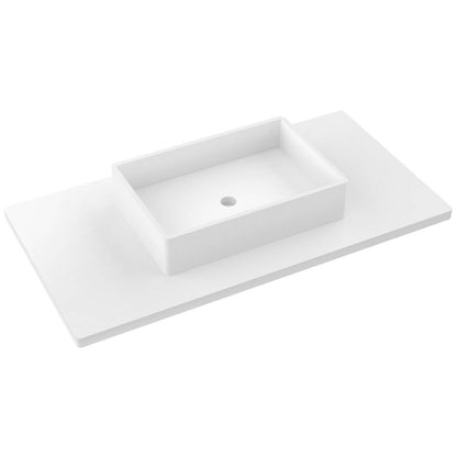 43" Silestone® Quartz Vanity Top Single Vigo Centered Sink