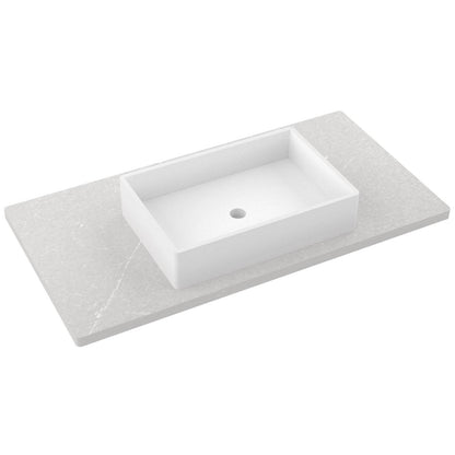 43" Silestone® Quartz Vanity Top Single Vigo Centered Sink