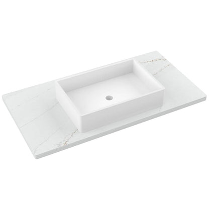 43" Silestone® Quartz Vanity Top Single Vigo Centered Sink