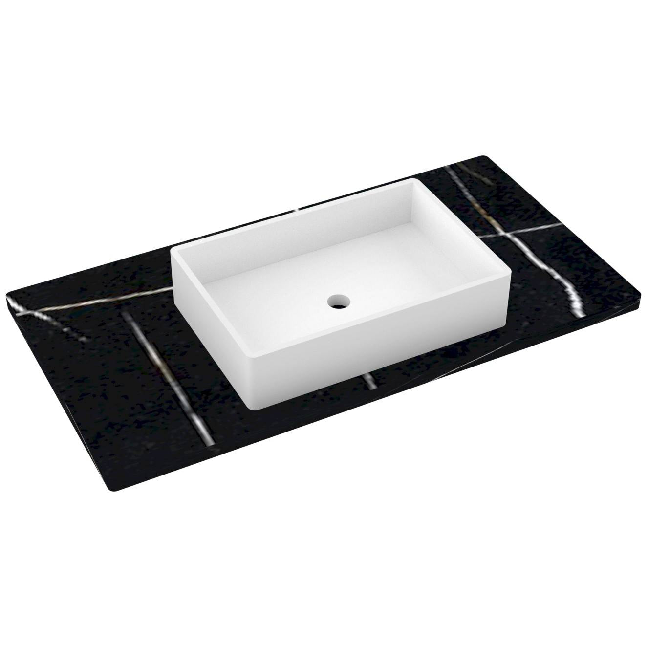 43" Silestone® Quartz Vanity Top Single Vigo Centered Sink